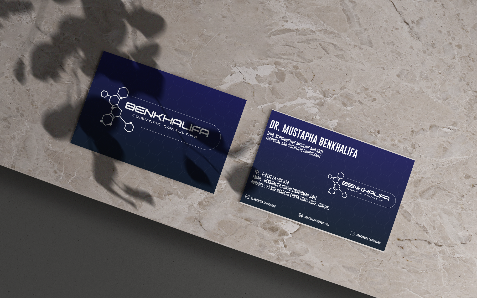 Carte Visite Benkhalifa Consulting - Illustrator